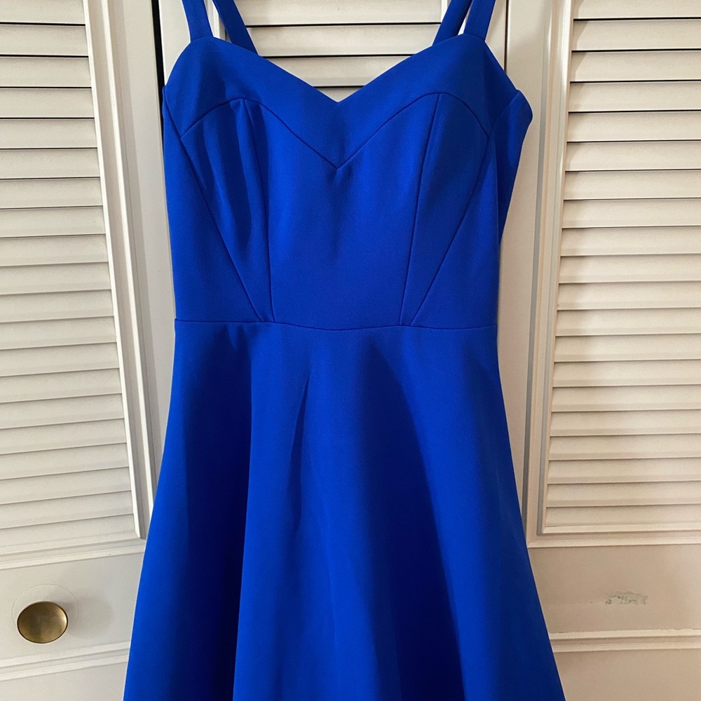 City Studio Royal Blue Fit and Flare Formal Homecoming Mini Dress